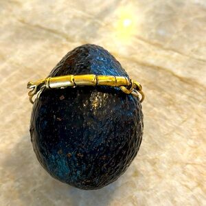 Alex and Ani gold bracelet, bamboo-looking